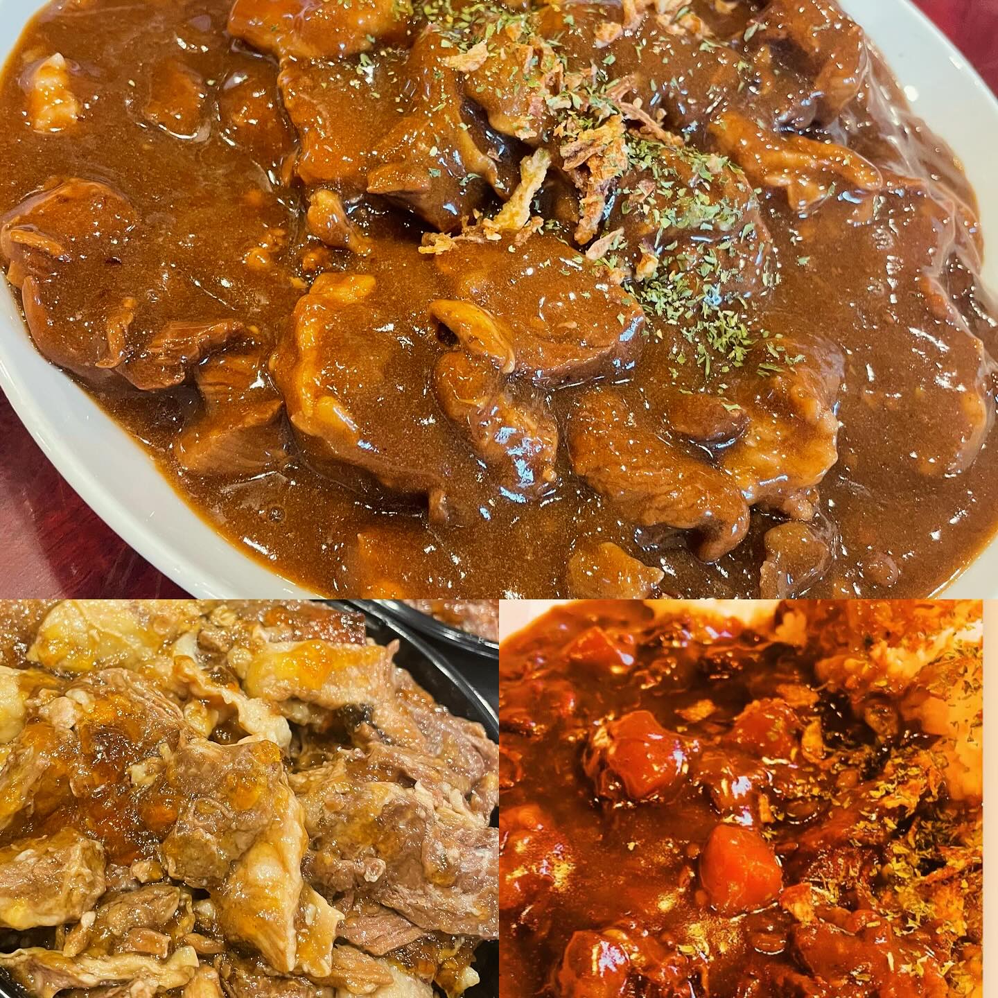 明日から販売️

肉だらけシリーズ

牛すじたっぷり🥹
肉だらけビーフシチュー

プルプルコラーゲンの
牛すじ煮込み🥰

お肉ゴロゴロ️
肉だらけビーフカレー

各 税込1000円

たっぷり1キロ入です

今回3パックご購入頂いた方
500円オフ️

3パック2500円にて

組み合わせ自由です

肉だらけビーフシチューのみ限定25パックとなります。

来週 25(月) 26(火)のタン祭りまで取り置きも可能ですので

タン祭りと合わせてご利用ください
