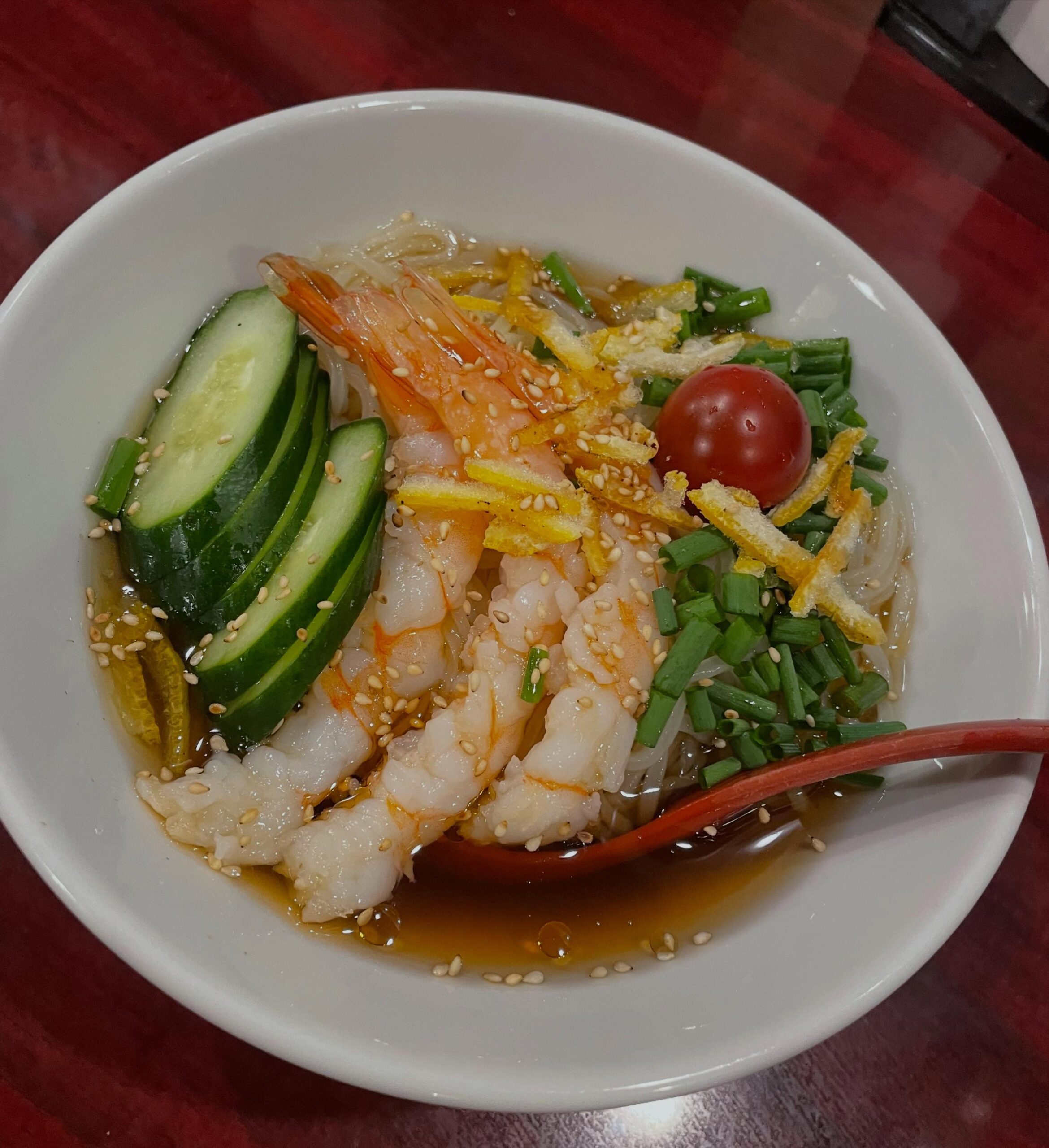 暑い日が続き
冷麺よく出ます

最近は海老🦐冷麺が人気

出汁が美味い椿苑の冷麺🥹

是非ご利用ください️
